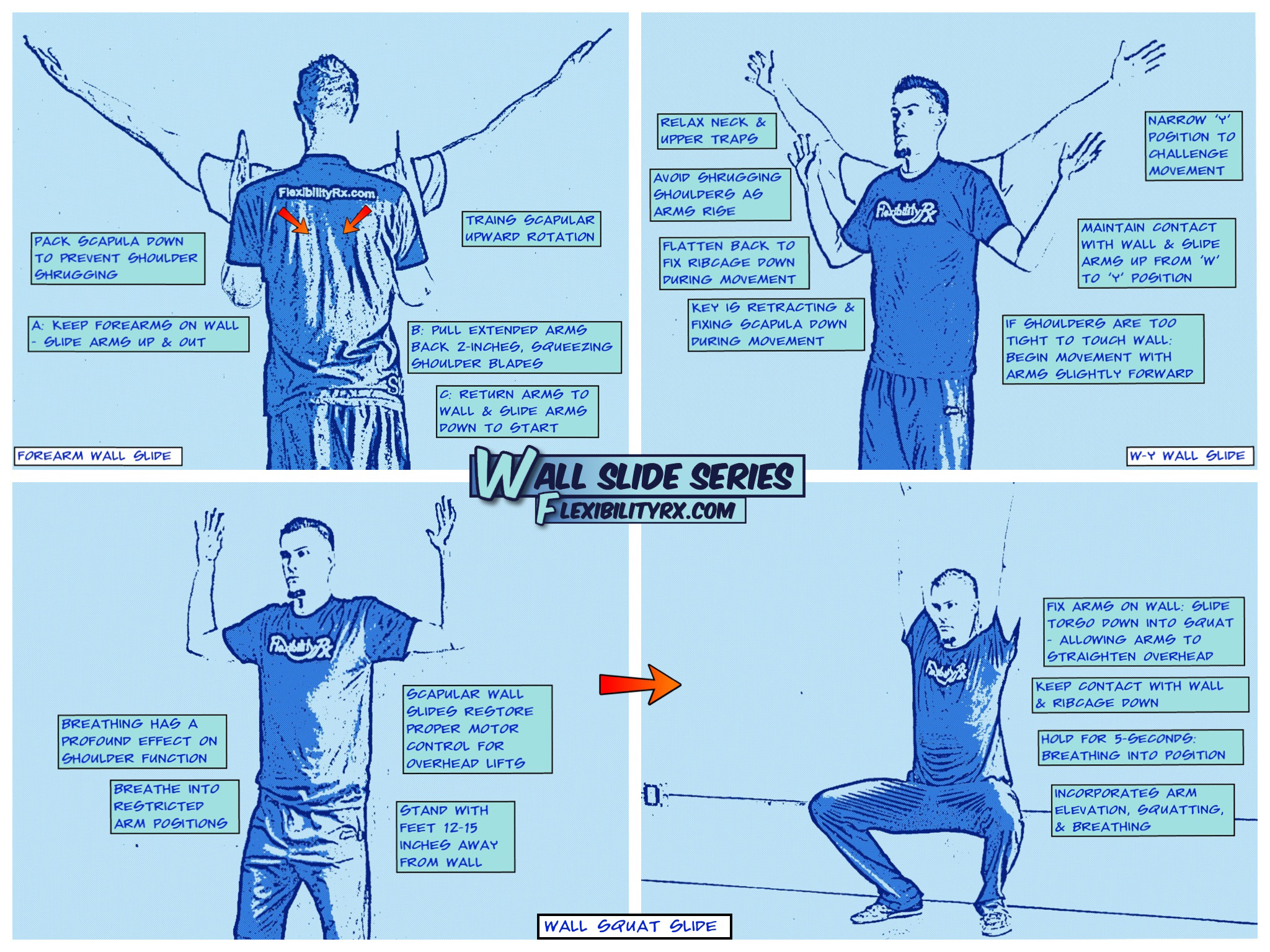 Shoulder Mobility Exercises Scapular Wall Slides FlexibilityRx Shoulder Mobility Exercises Scapular Wall Slides FlexibilityRx