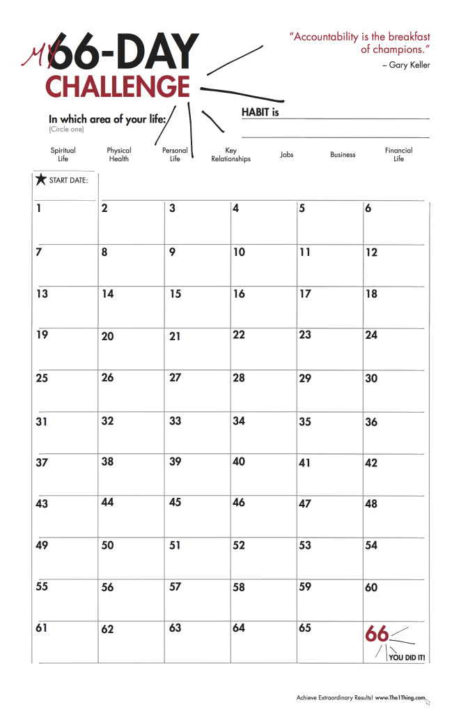 TheONEThing_66DayChallenge_Calendar